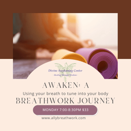 Brochure for Awaken: A Breathwork Journey event